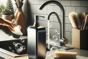 Dispensadores de jabón para la cocina: Limpieza sin esfuerzo después de cocinar.